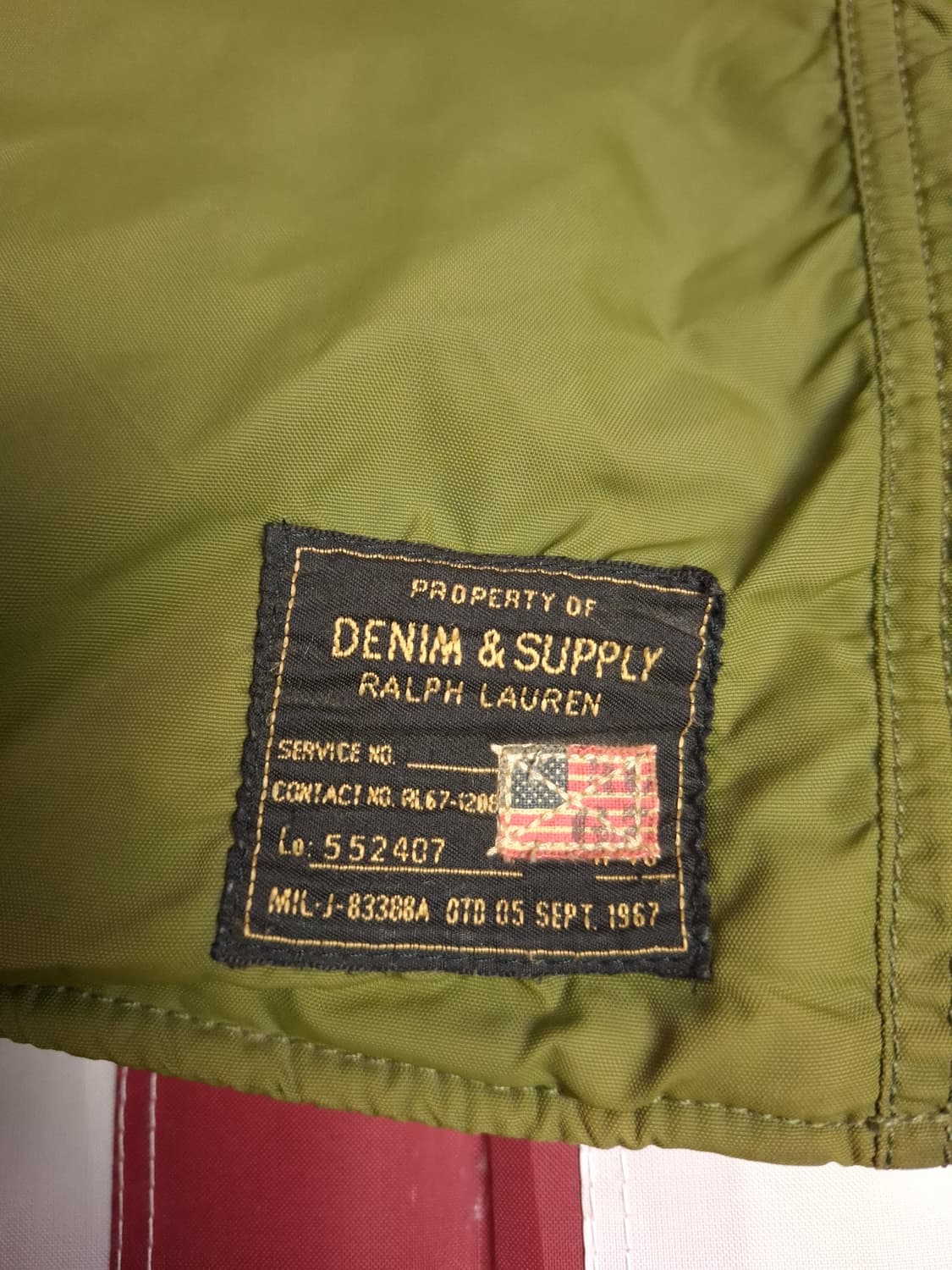 오리지날 랄프로렌폴로 데님앤서플라이 성조기 N3B 파카 상품이미지2