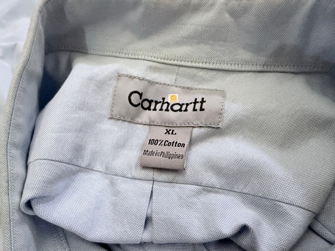 [칼하트] 가슴 74 역대급 빅사이즈! 라이트블루 오버사이즈 코튼 셔츠 상품이미지4