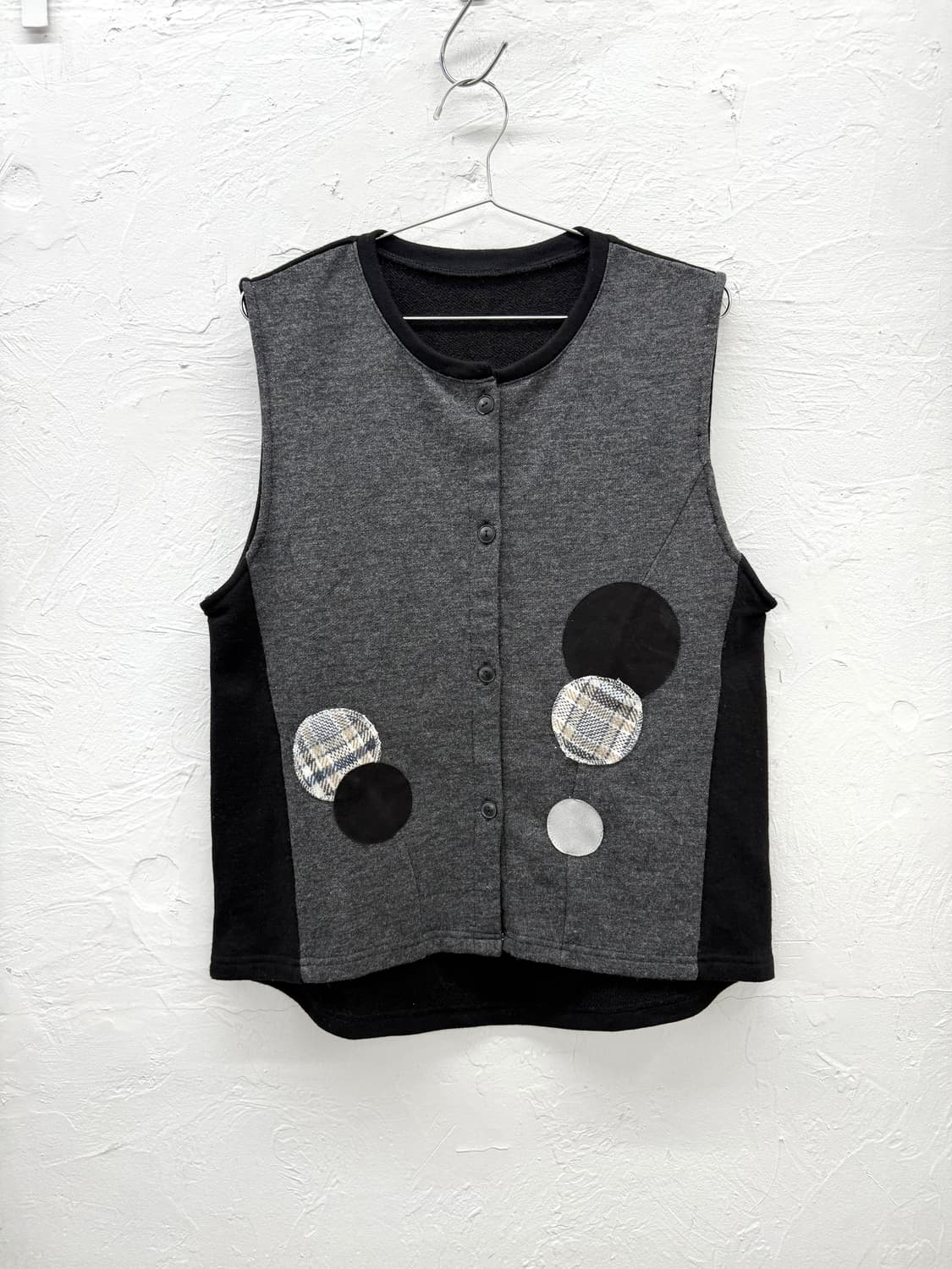 cest tout 도트 패치워크 베스트 상품이미지1