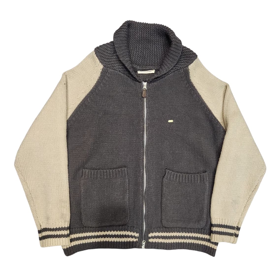 라퍼지아워맨 투톤 니트 집업 가디건 LAFUDGE OUR MAN 상품이미지1