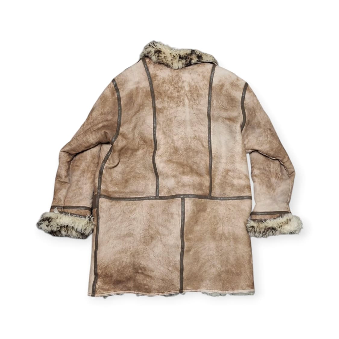 WOODAN 양털 무스탕 리얼레더 퍼 무스탕 빈티지 가죽코트 상품이미지2