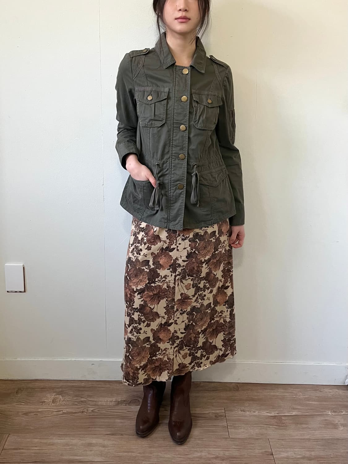 japan Vtg 플라워 프렌치 스커트 상품이미지5