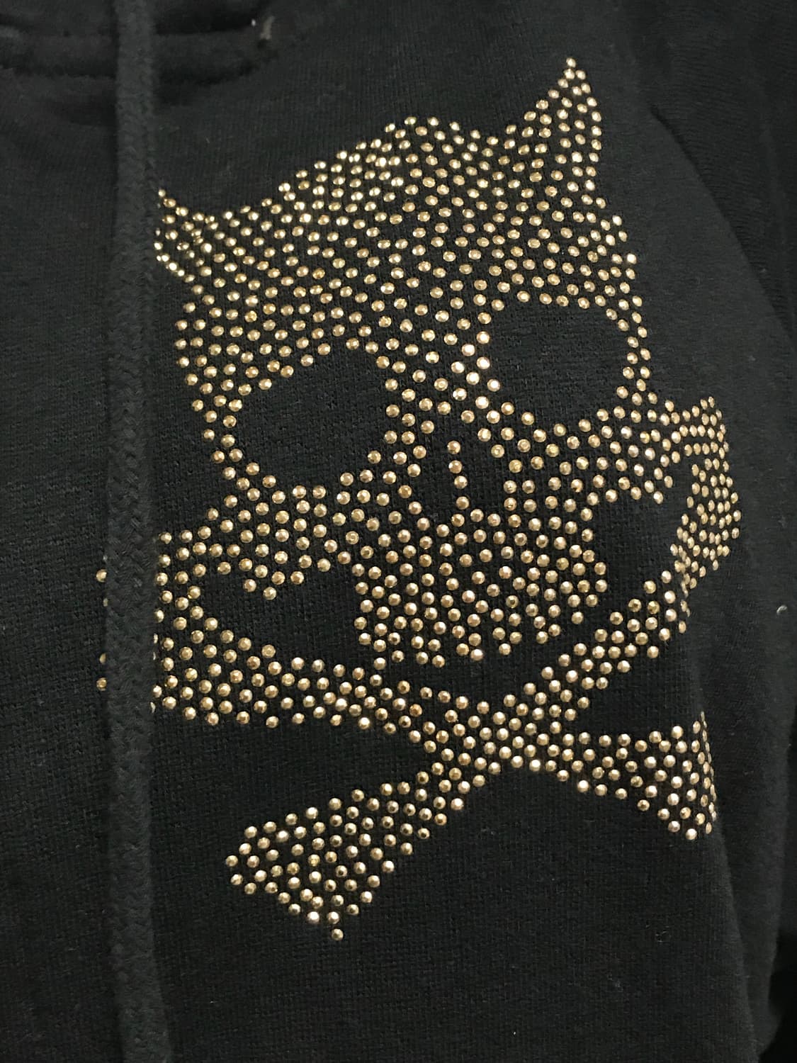 빈티지 갸루 펑크 해골 큐빅 스팽글 후드 집업 상품이미지7