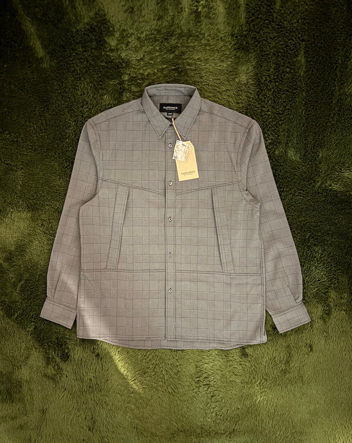 [M,L] 이스트로그 21FW 글렌 체크 유틸리티 폴리 셔츠 상품이미지1