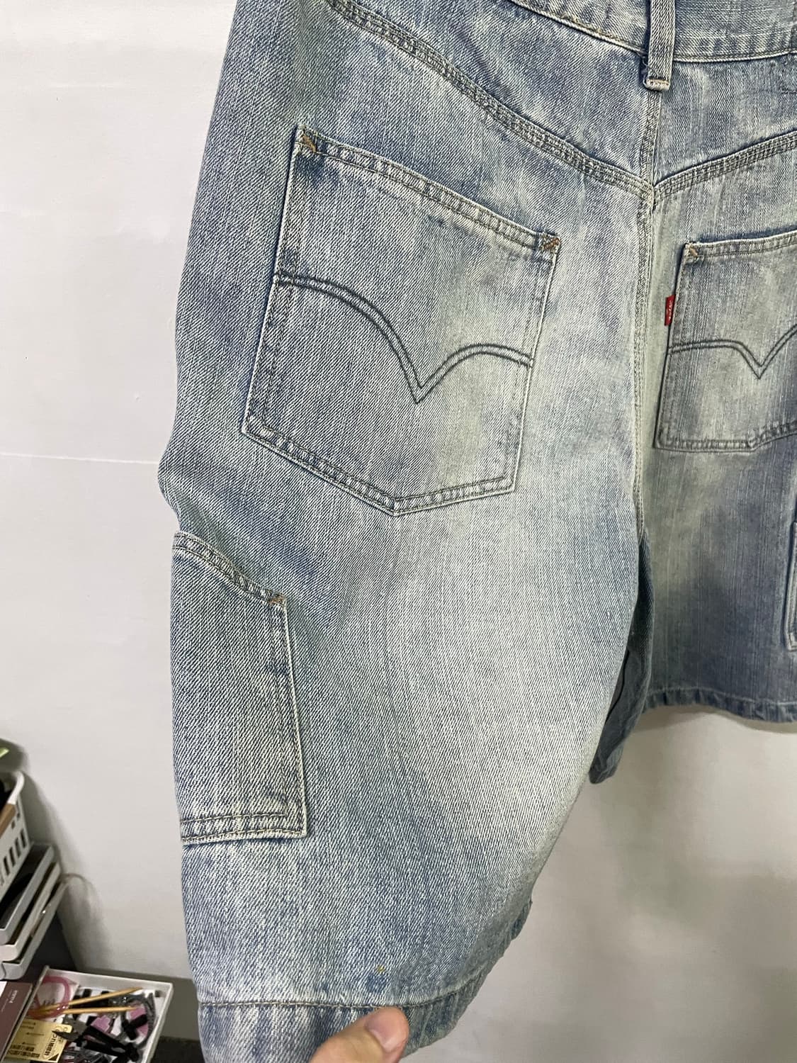 리바이스 카펜터 연청 데님 반바지 W32 워크팬츠 상품이미지7