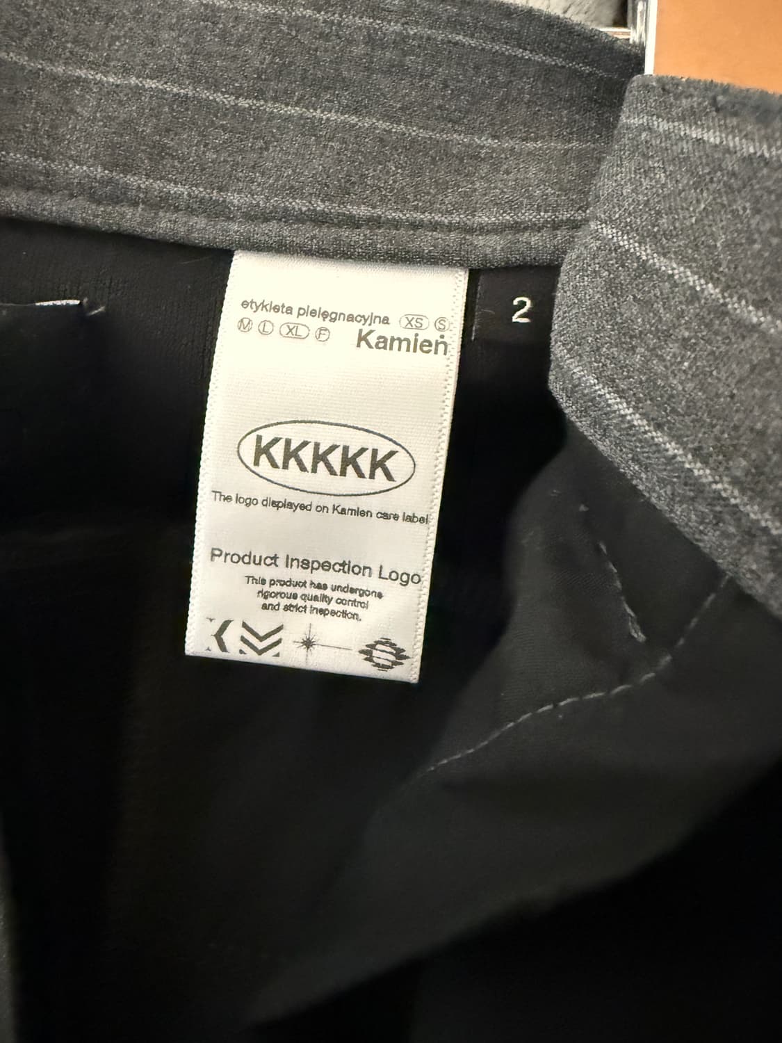 카미엔 247 올데이 스트라이프 팬츠 그레이 상품이미지3