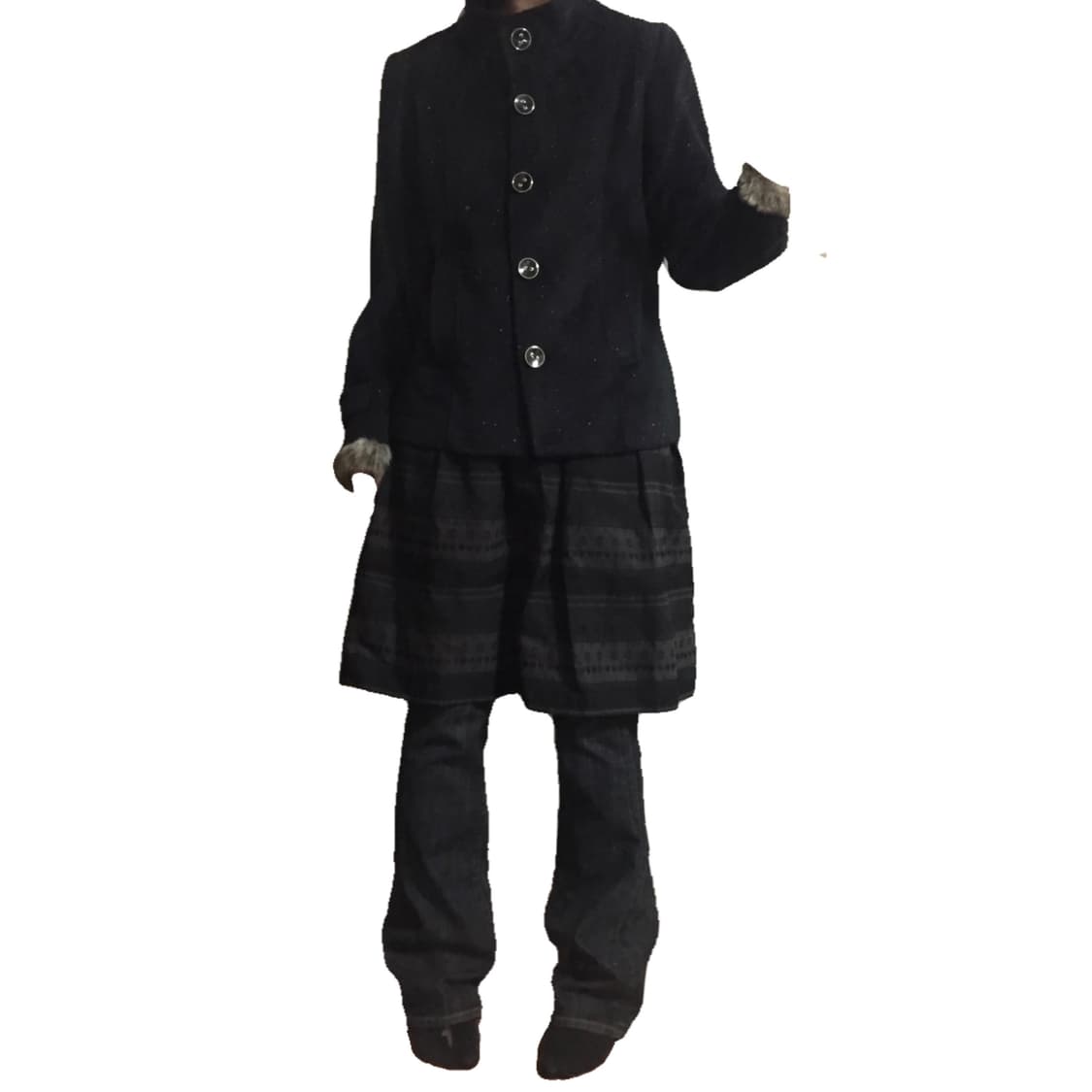 wool jacket with polka dot linin 상품이미지3