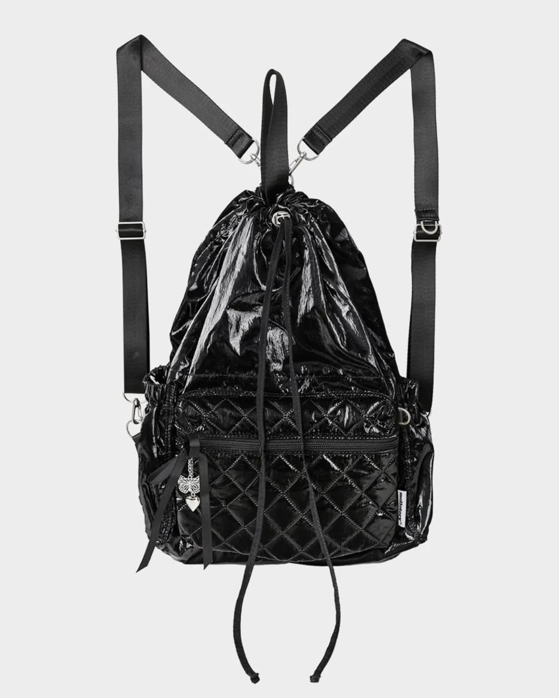 [멜로토리] 멜로 퀼팅 백팩 4way Black 상품이미지2