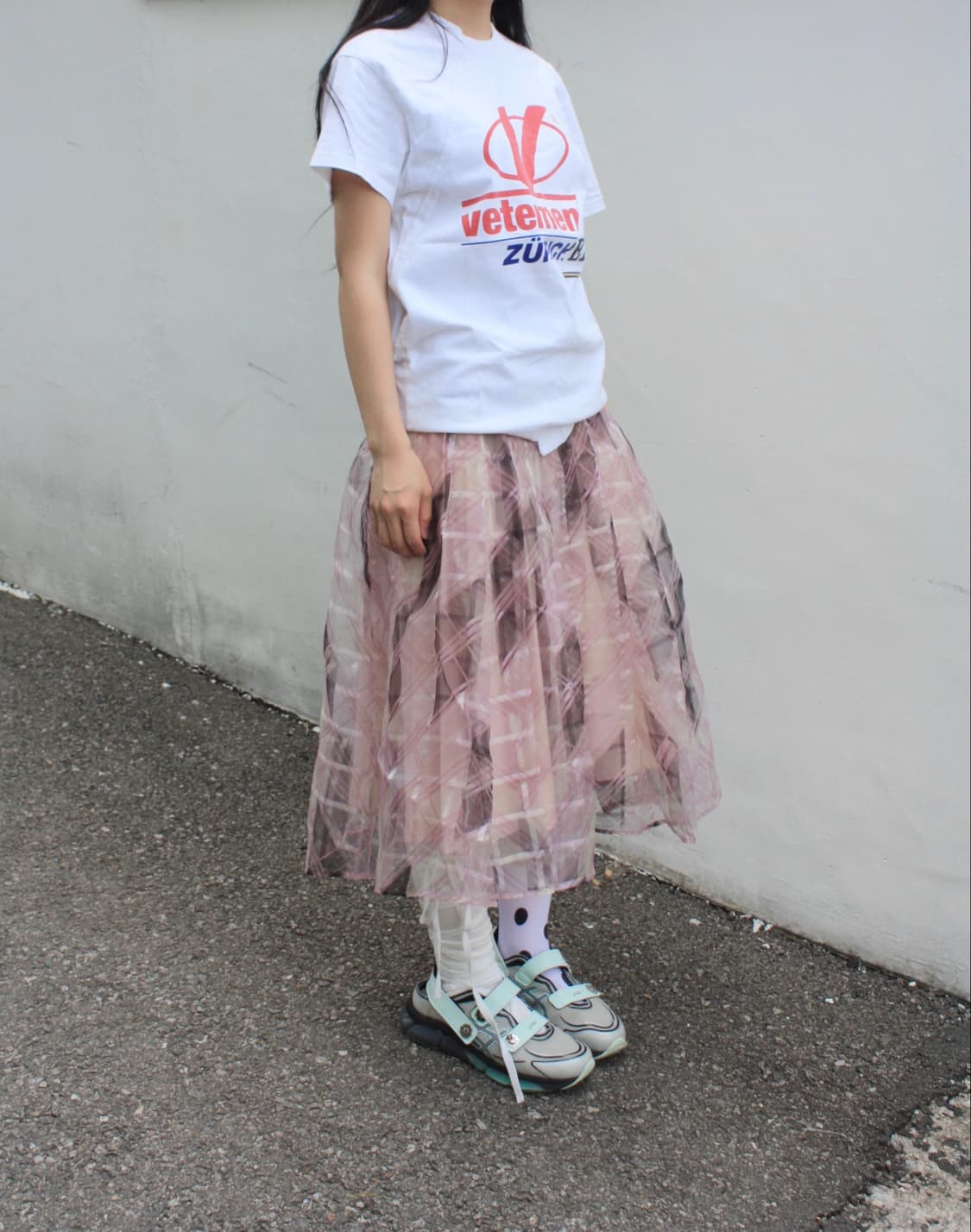 pink tulle pleats skirt 상품이미지1