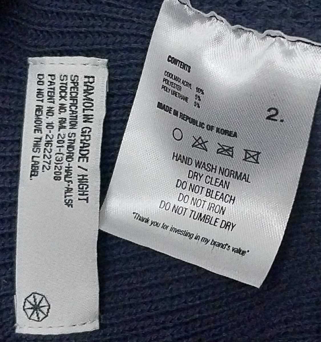 (새상품) 라모랭 진네이비 숏비니 2사이즈 상품이미지3