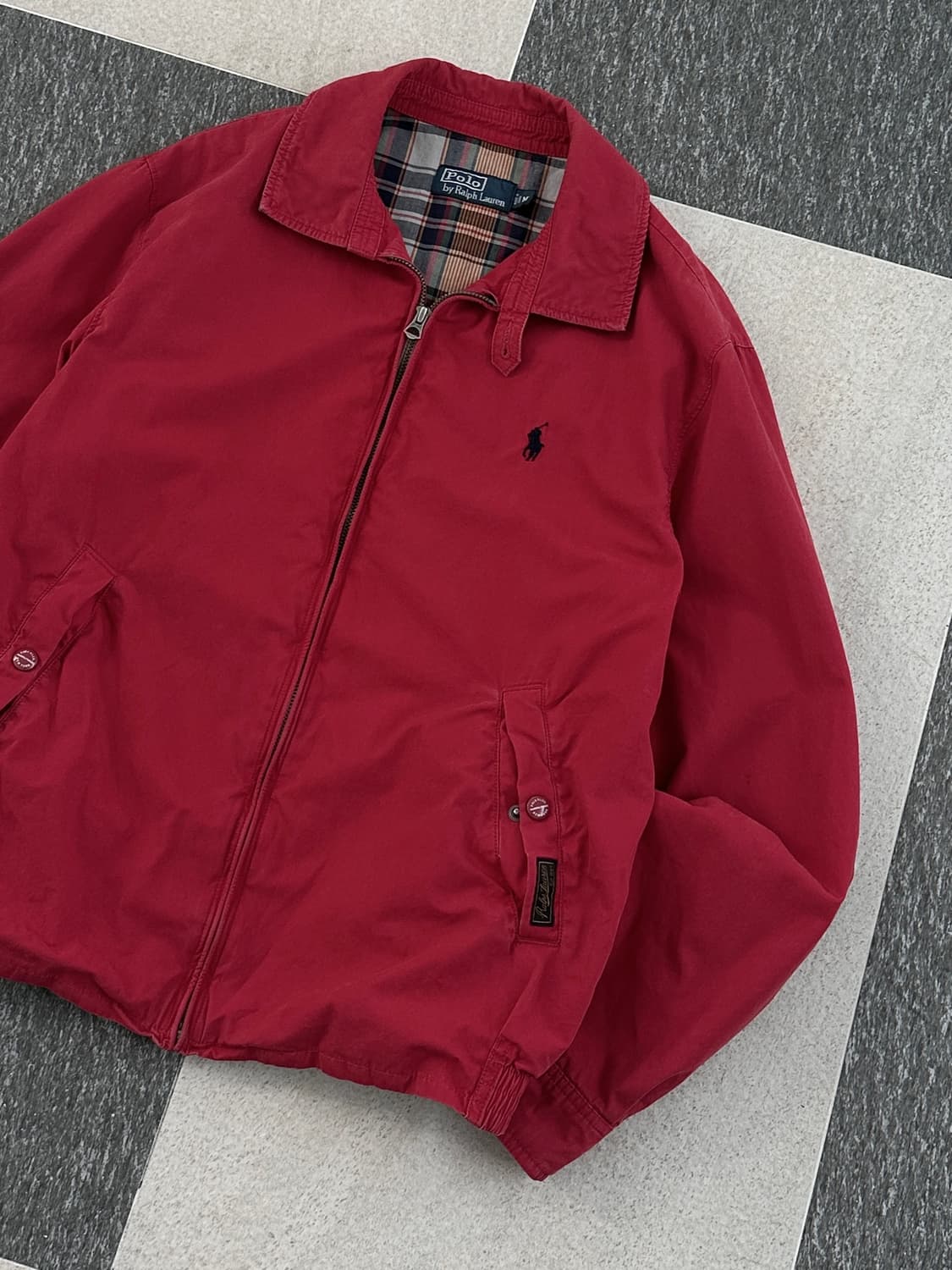 폴로 랄프로렌 레드 체크라이닝 해링턴 자켓  상품이미지3