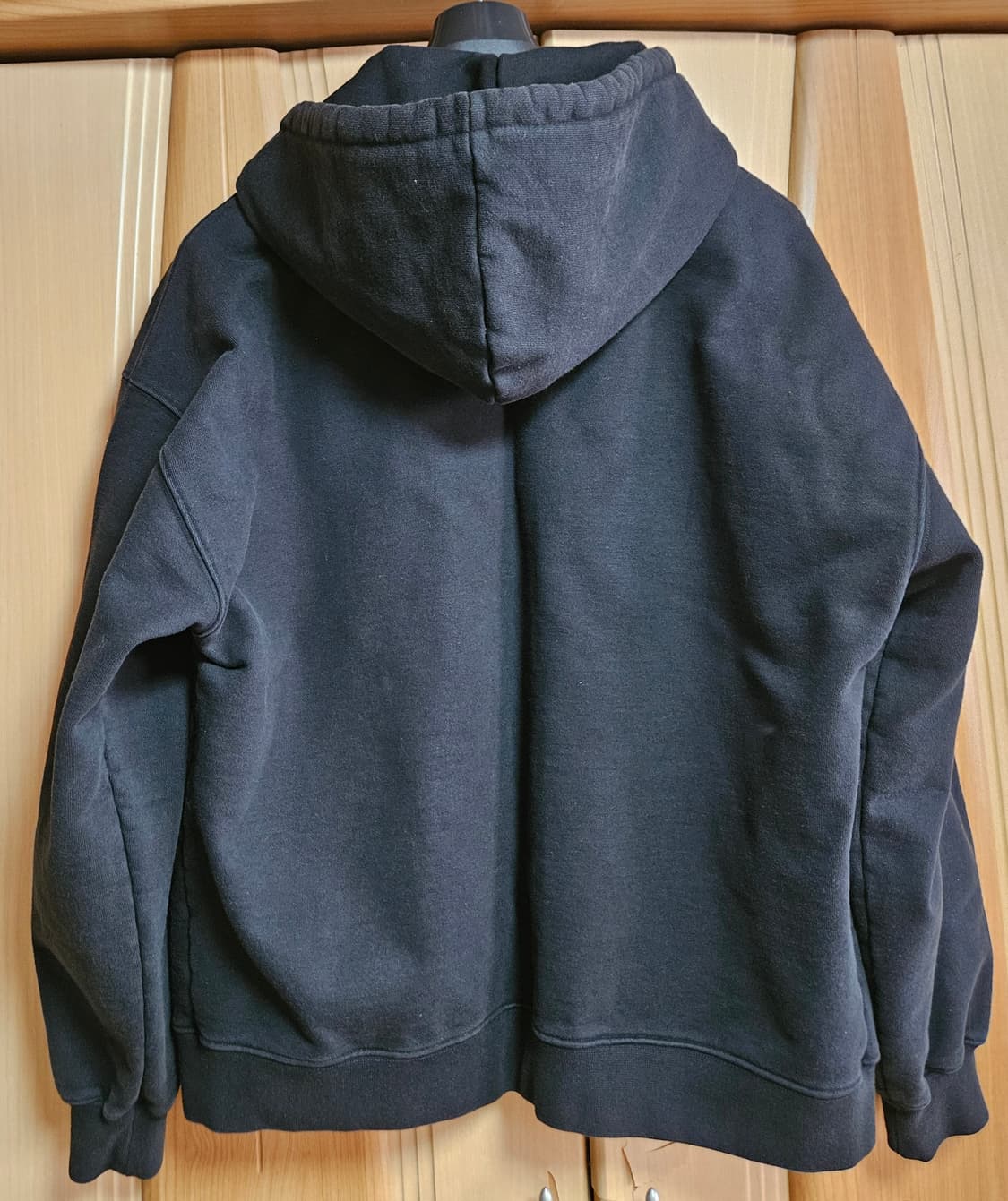 퍼렌 25ss 워시드 후드집업 블랙 상품이미지4