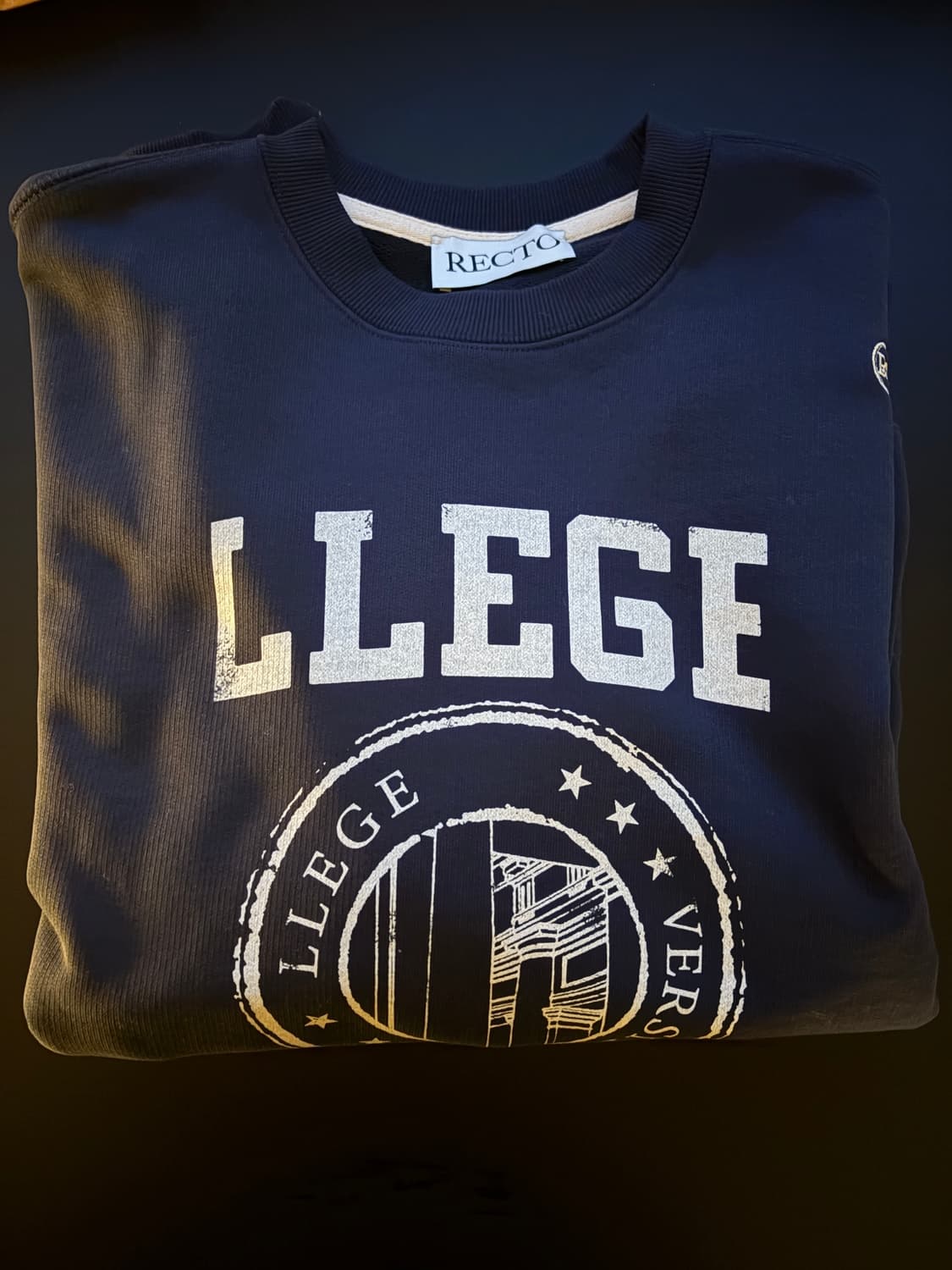 렉토 LLEGE LOGO SWEATSHIRT (NAVY) 상품이미지2