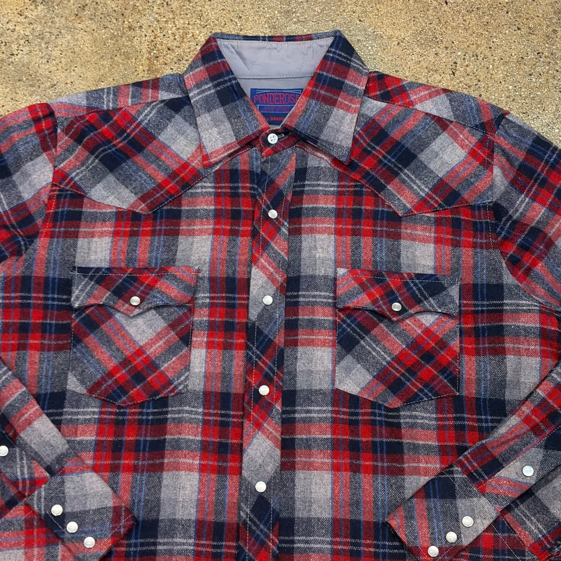 90s Made in Korea 생산 미국 빈티지 울 체크셔츠  상품이미지3