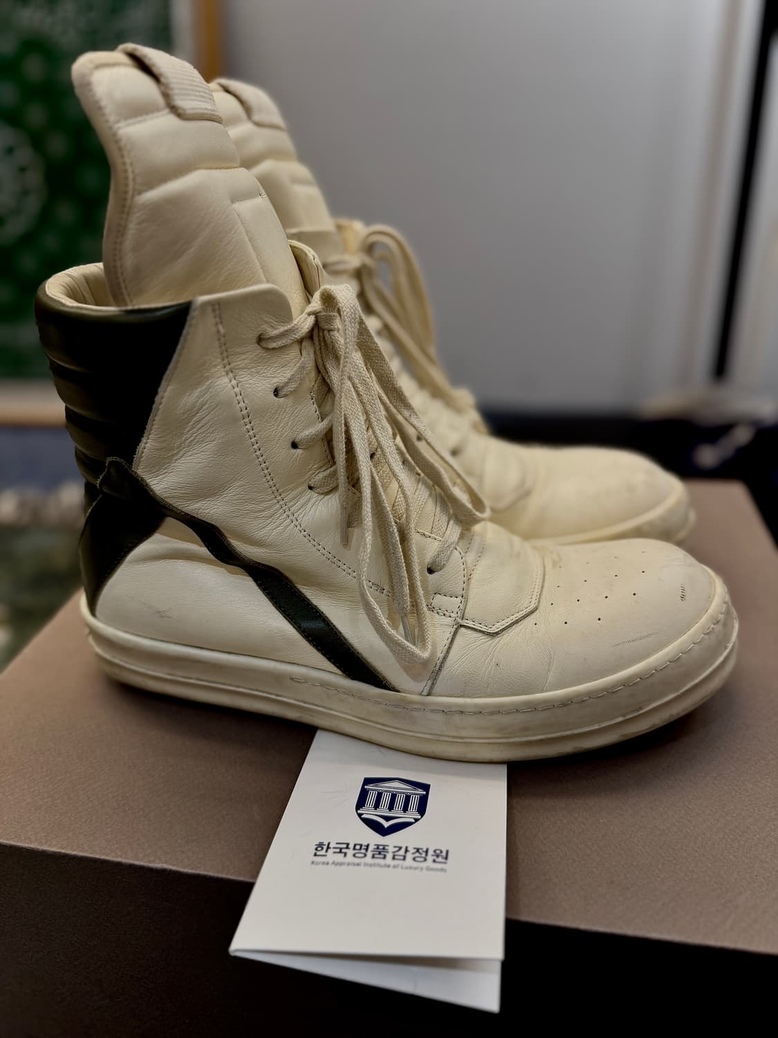 릭오웬스 지오비스켓 카키/크림 42사이즈(270-275) 상품이미지3