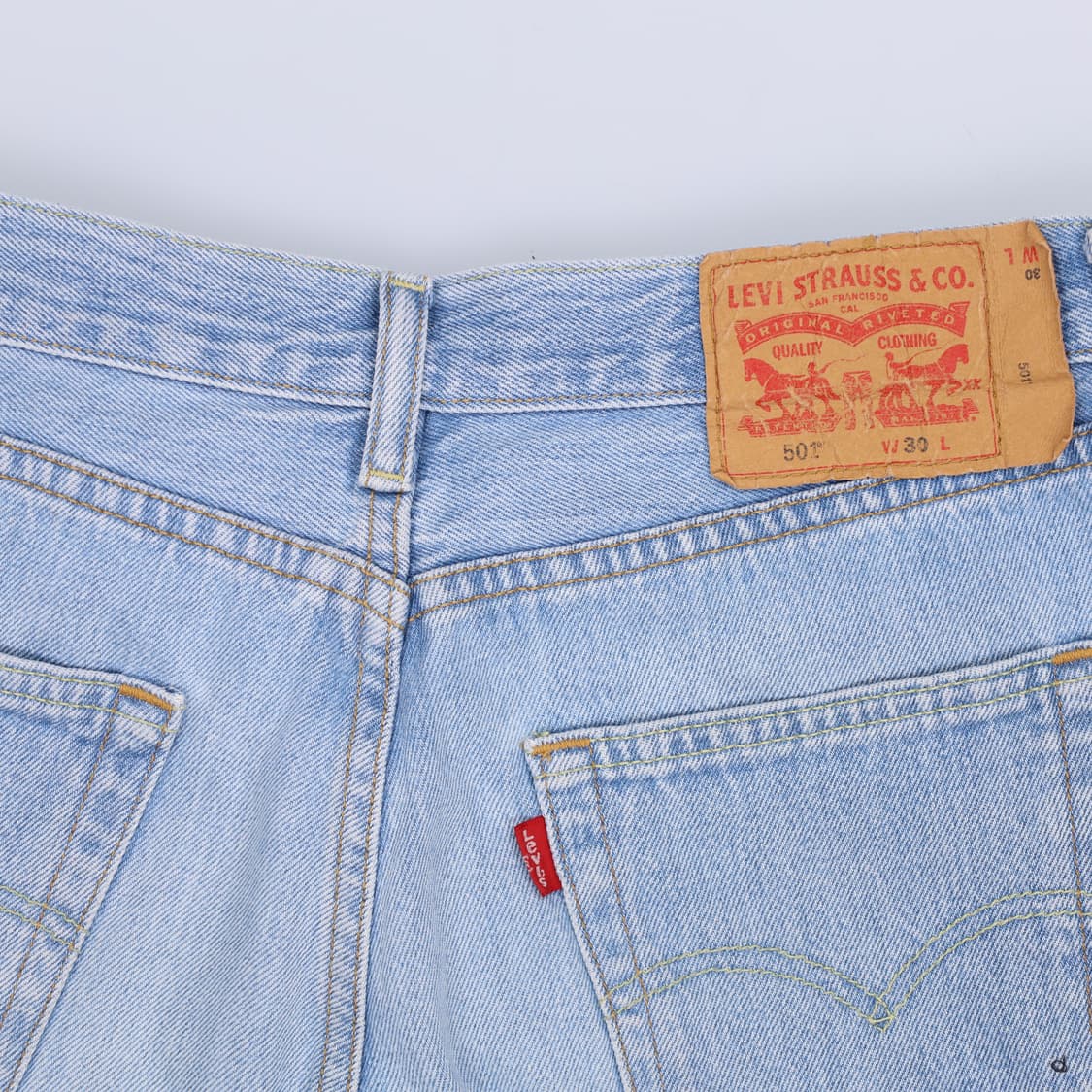 W30 리바이스 501 데님 반바지 0306H1 상품이미지3