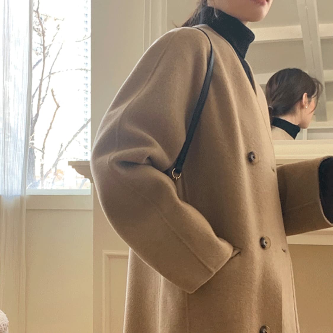 모에트(MOETT) 도슨 노카라 핸드메이드 울코트 프리사이즈 상품이미지3