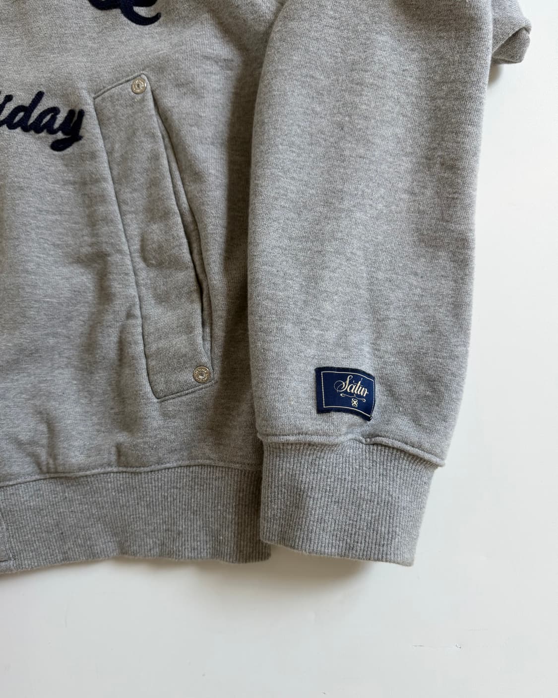 Satur 세터 클럽하우스 레터링로고 2-way 후드집업 상품이미지6