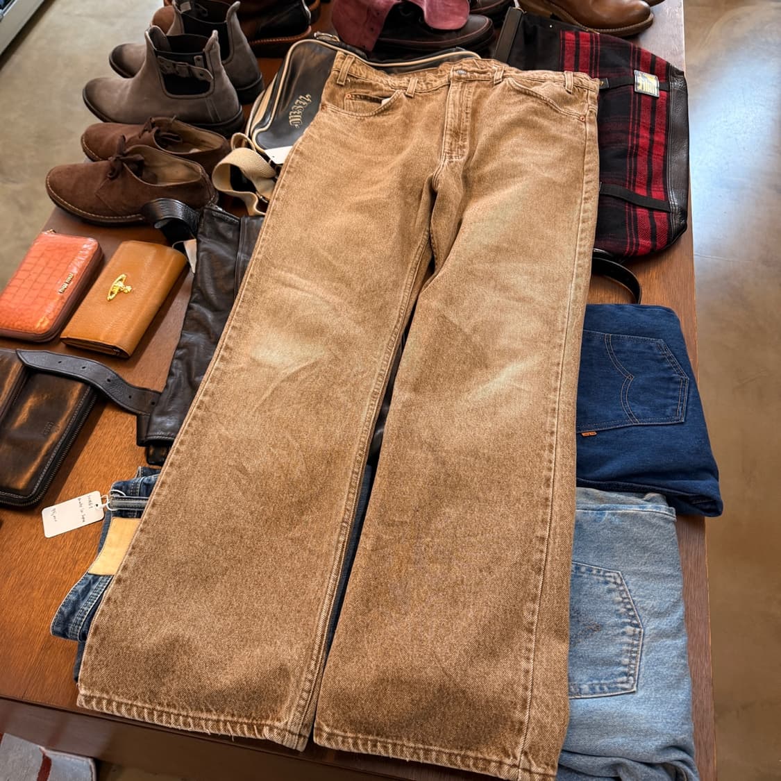 90S 리바이스 브라운 517 부츠컷 USA 38 데님 팬츠 상품이미지4