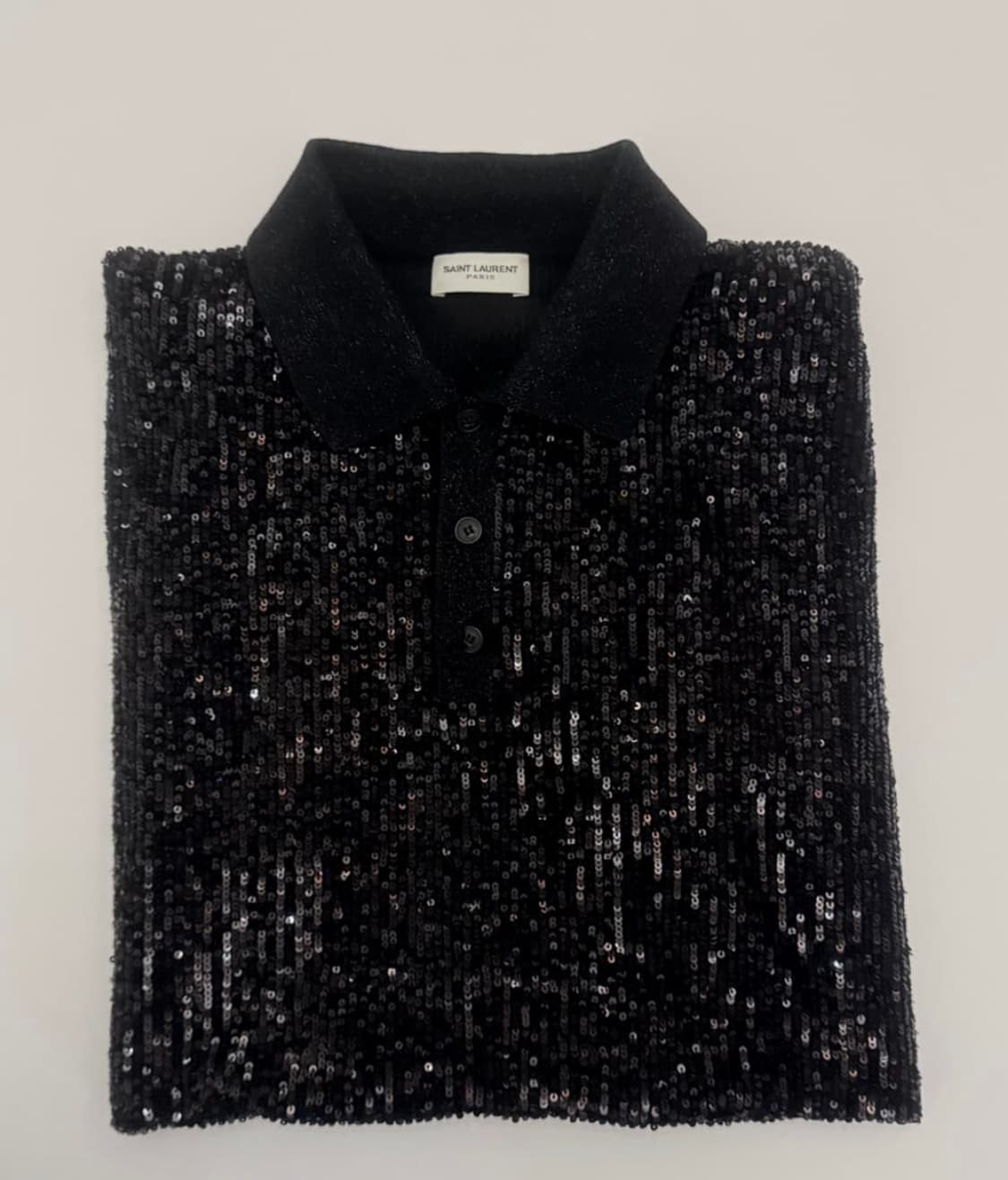 Saint Laurent mens Sequins S/S Polo Shir 상품이미지5