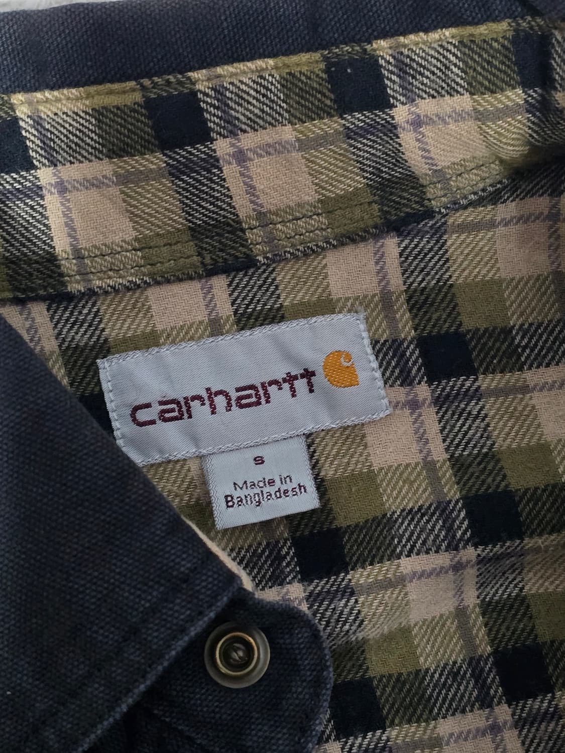 Karhartt 칼하트 블랙 체크 안감 워크 자켓 상품이미지5