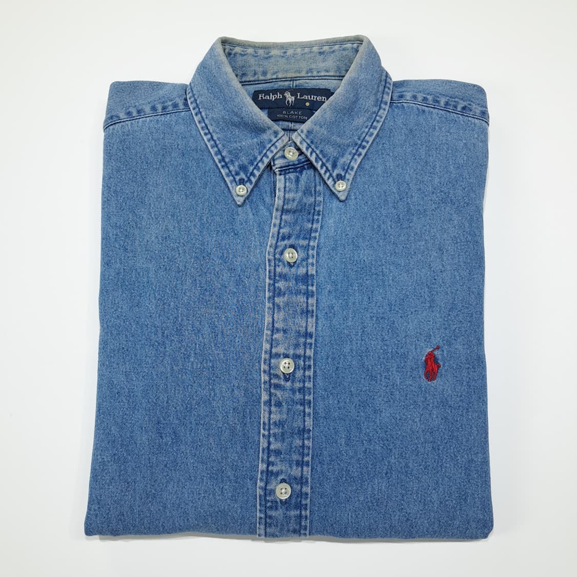 CL893 M 폴로 90s 레드포니 클래식 데님셔츠 남방 상품이미지7