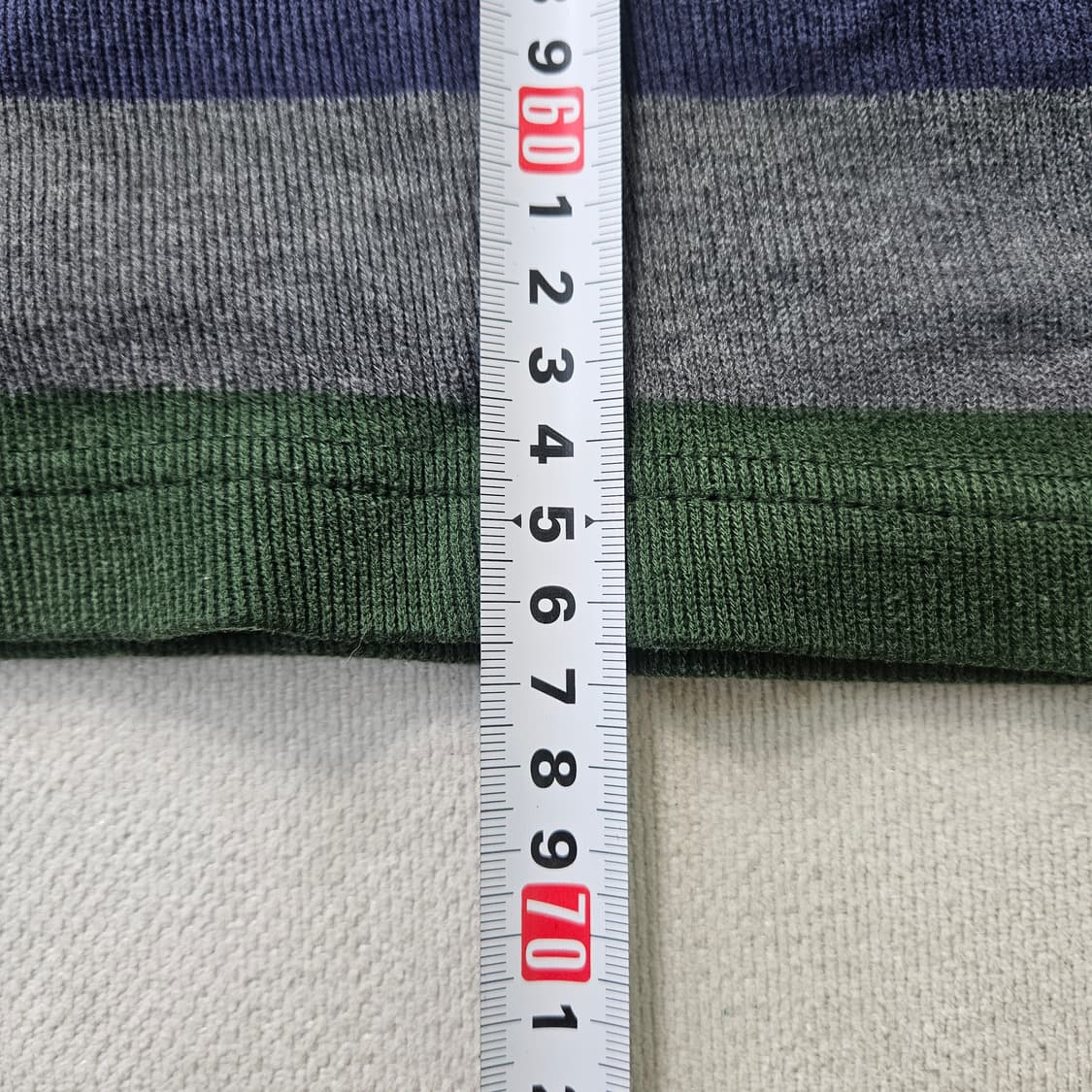 100 헤지스 스트라이프 하프 집업 니트 0327Y 상품이미지6