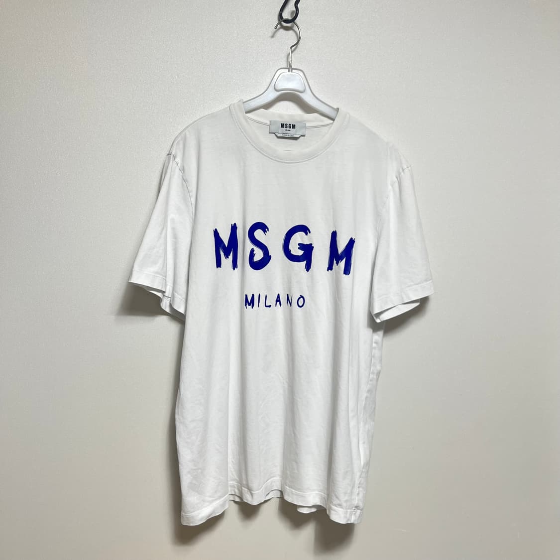 MSGM 밀라노 로고 흰색 반팔티셔츠  S 상품이미지1