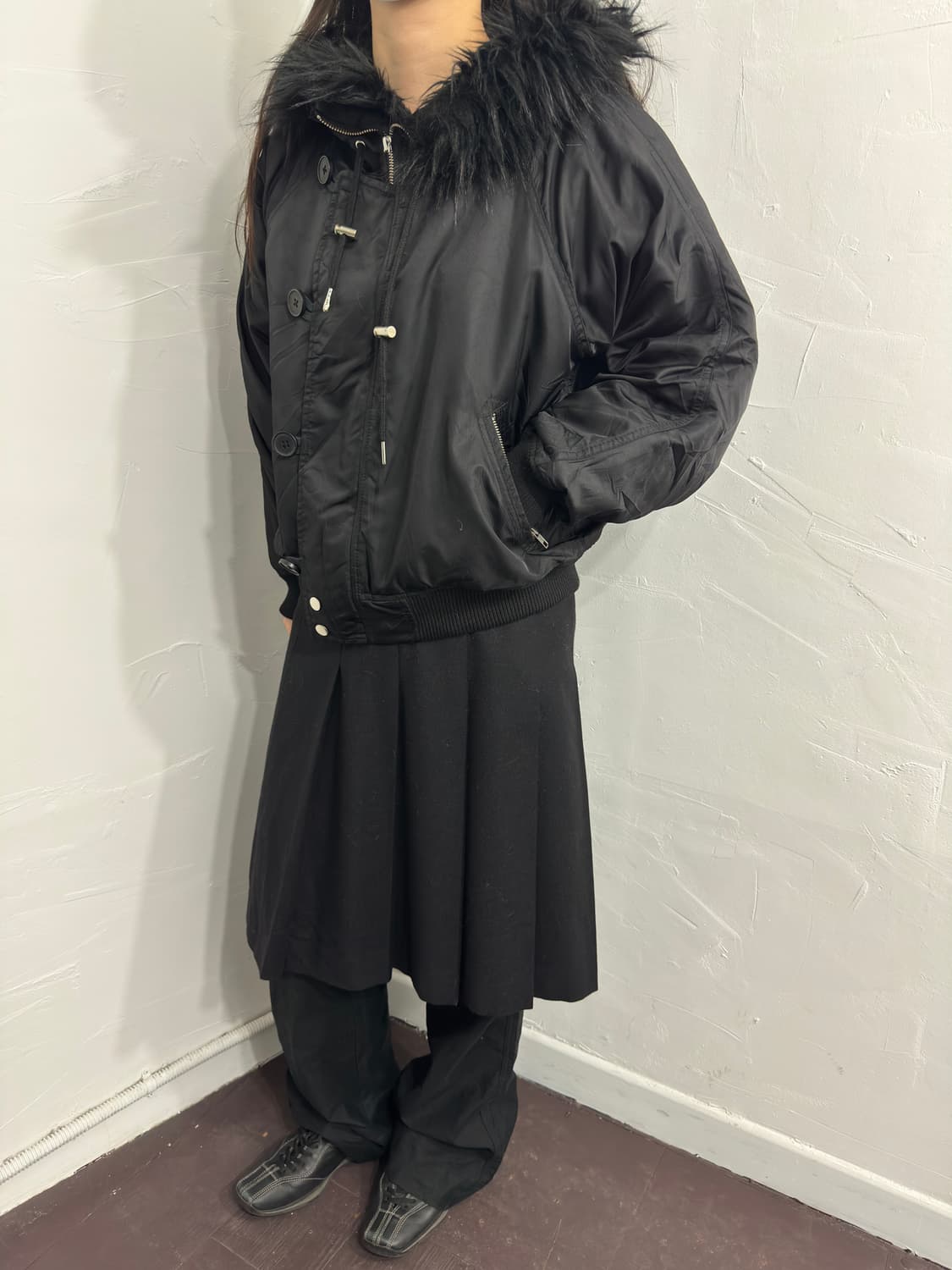 evris fur hood short jacket 상품이미지5