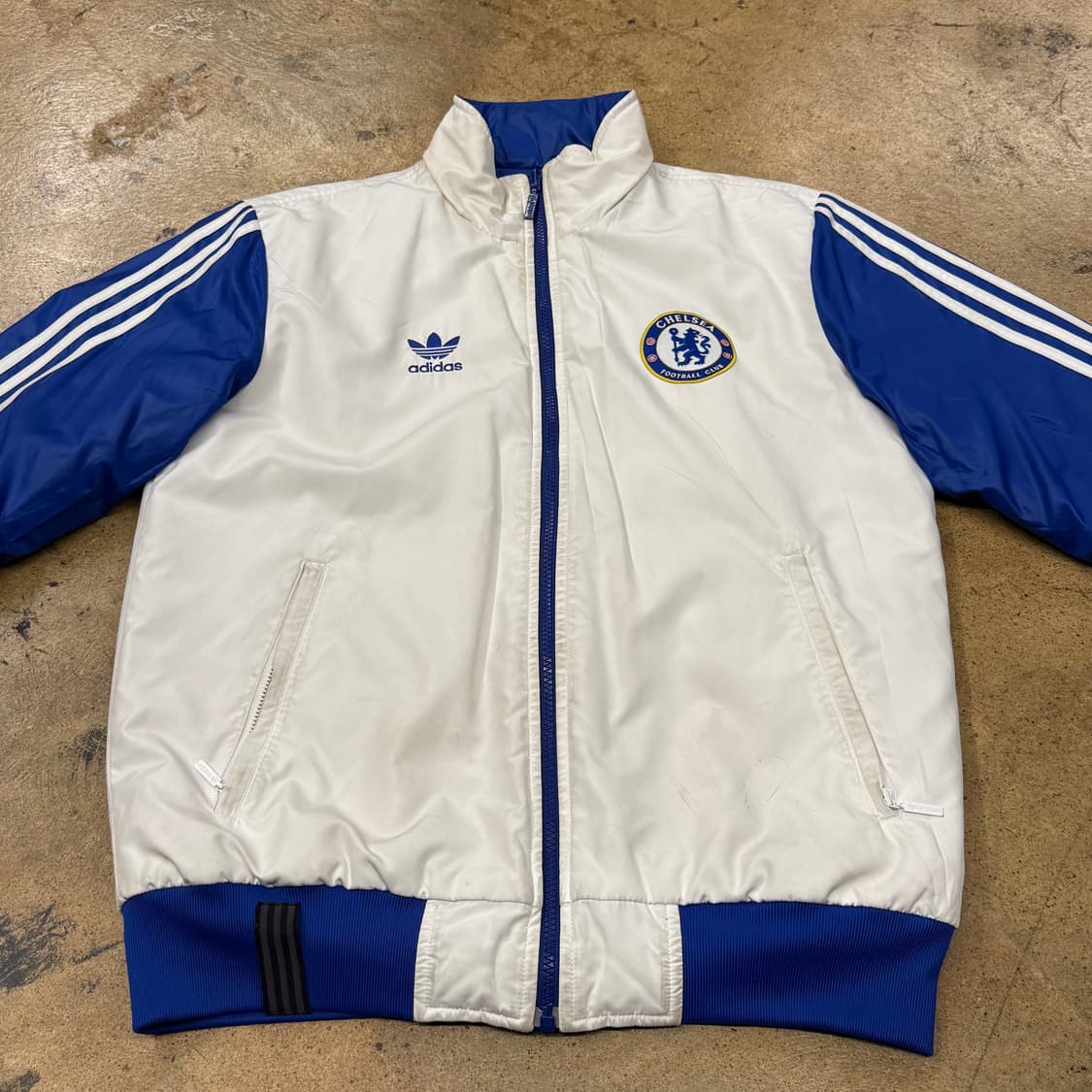 [정품] 아디다스 첼시 블루 파란색 양면 패딩 점퍼 b15 상품이미지7