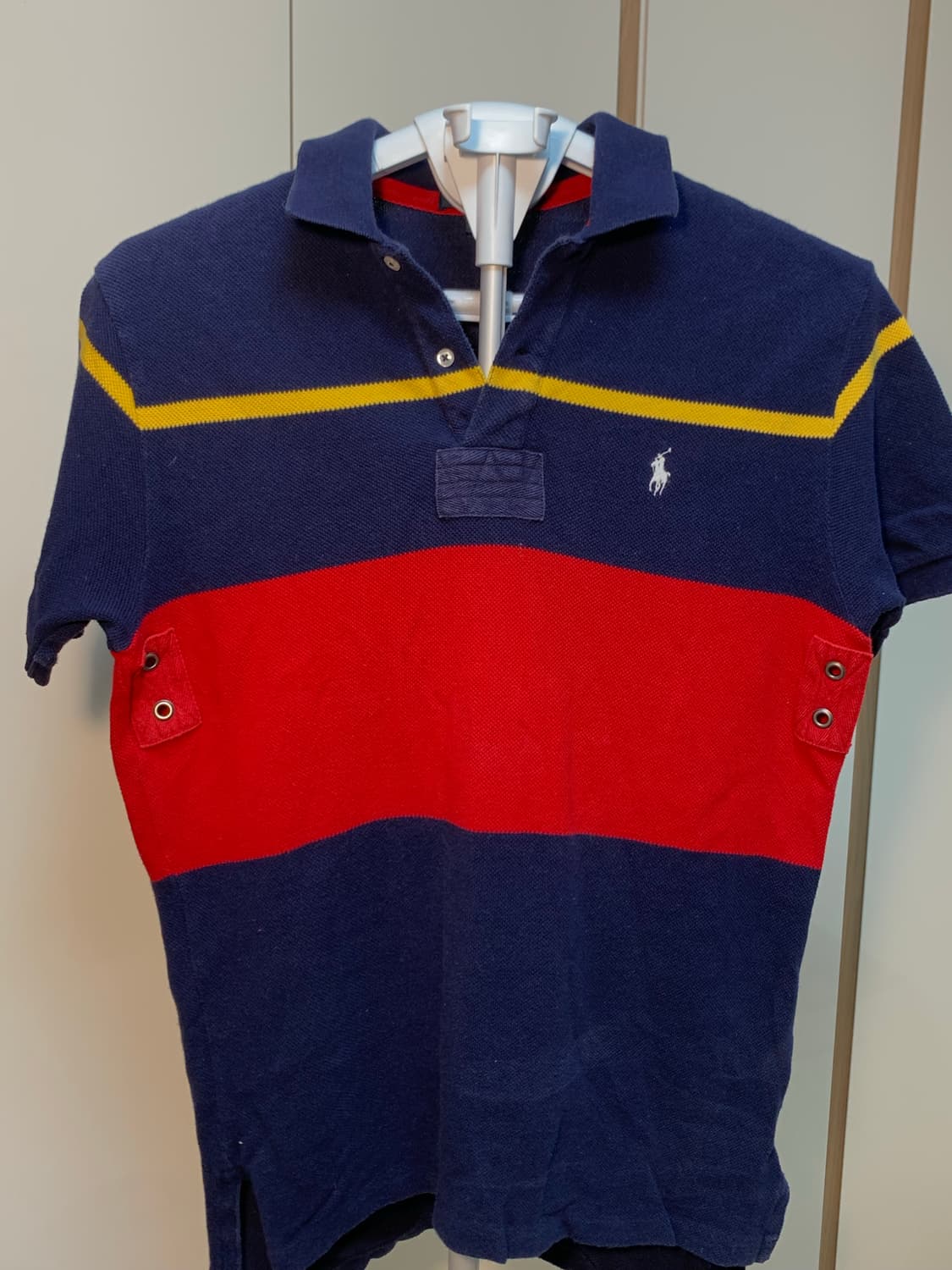 Polo 랄프로렌 셔츠 90년대 컬러블록 니트 F59 상품이미지1