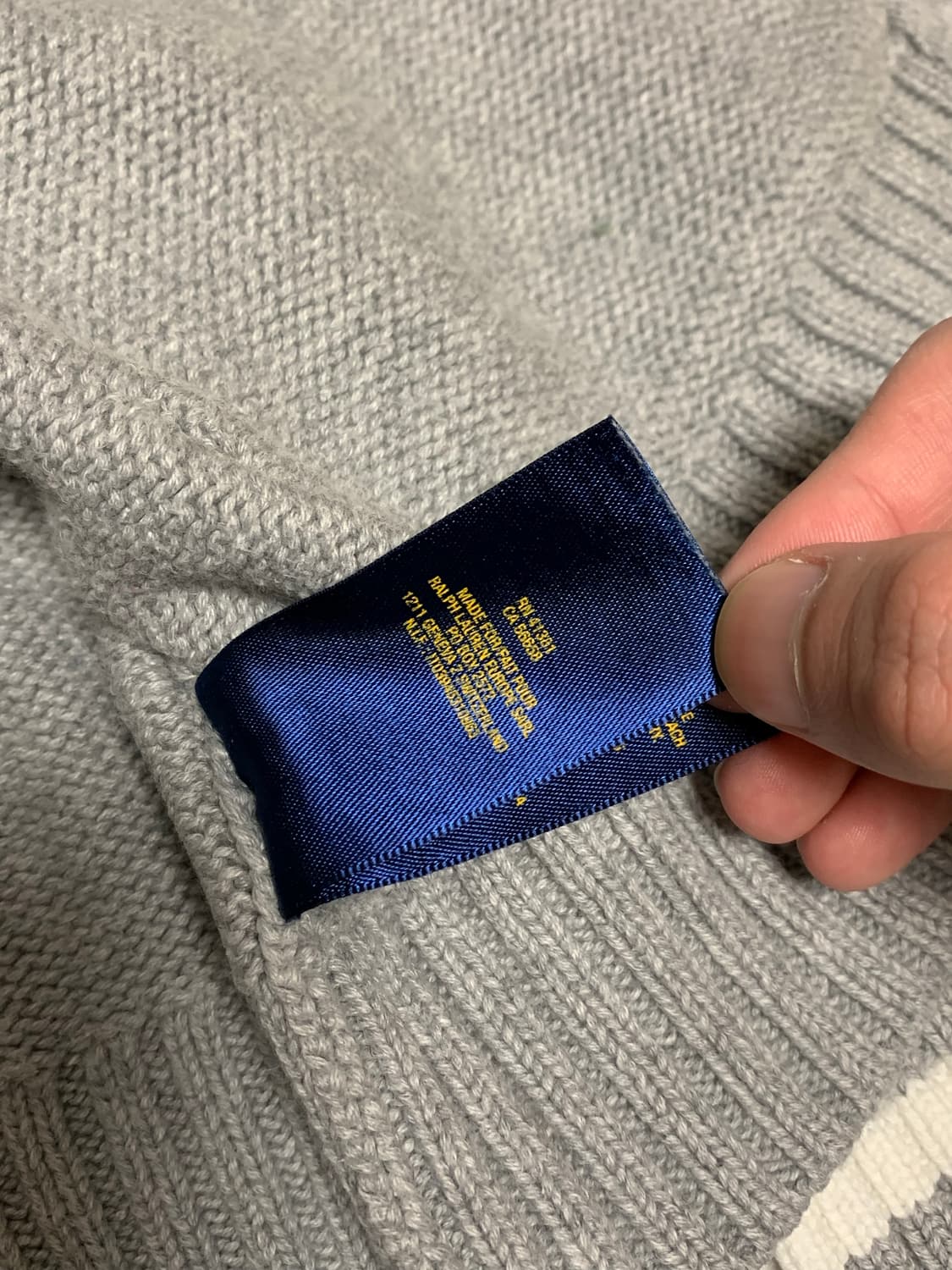 폴로 빅포니 니트집업 그레이  상품이미지8