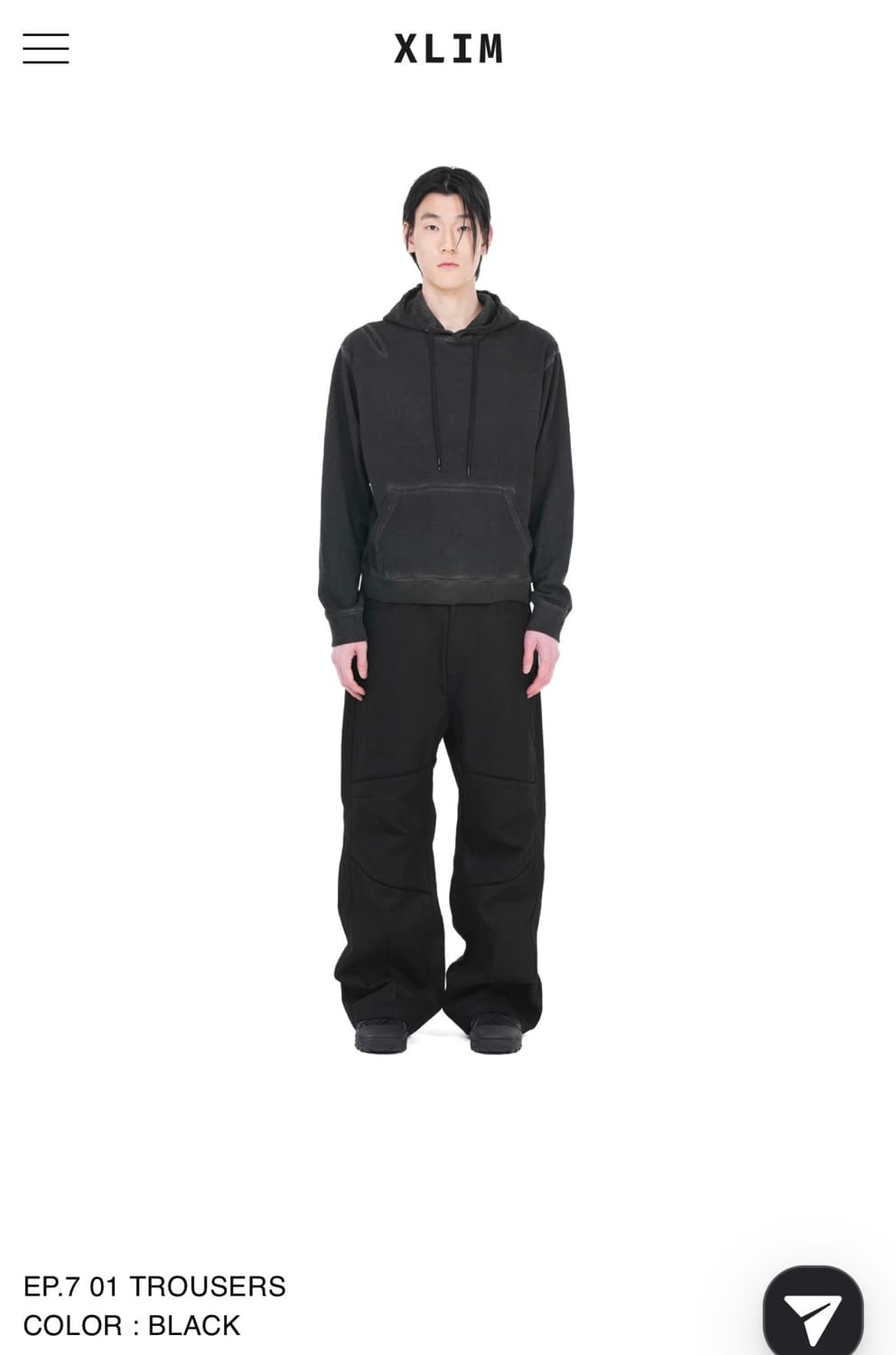 Xlim EP.7 01 TROUSERS Black 상품이미지7