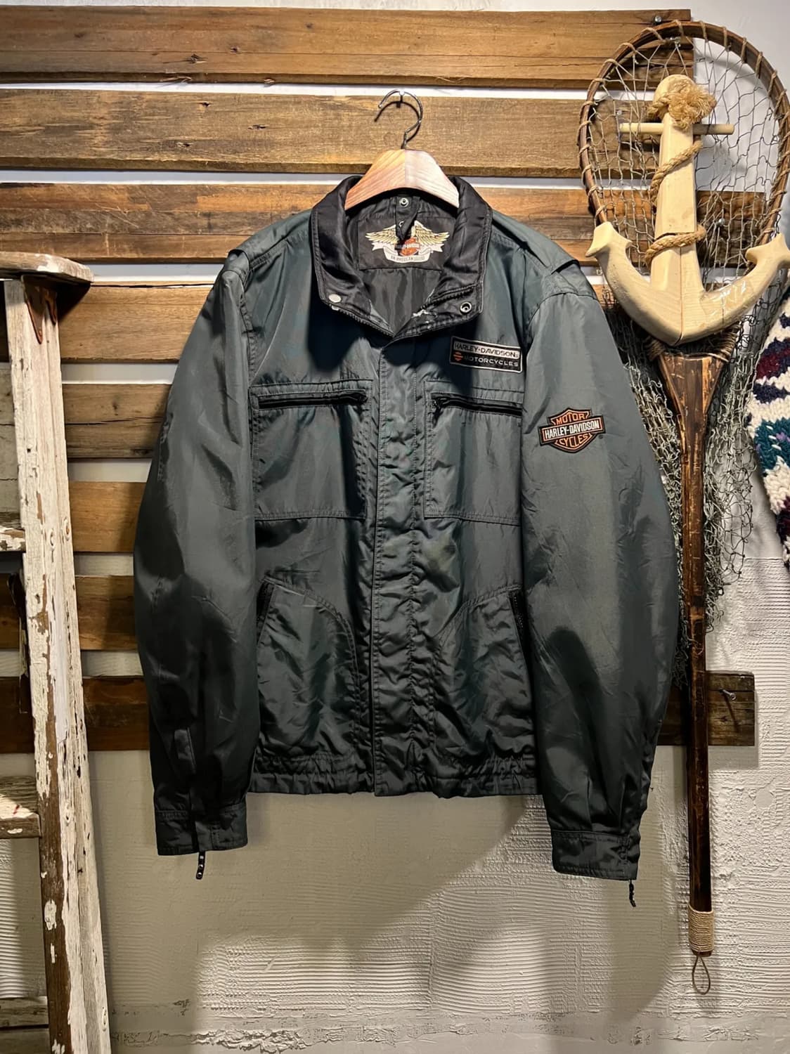 [M]할리 데이비슨 나일론 모터사이클 라이더 자켓 상품이미지1