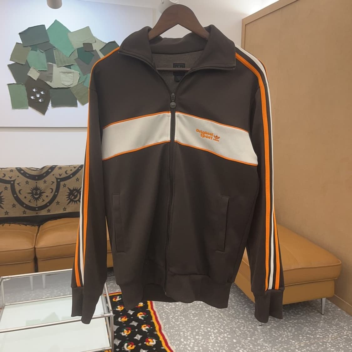 아디다스 대장급 희귀 Y2K 오렌지브라운 져지 집업 105 C07248 상품이미지3
