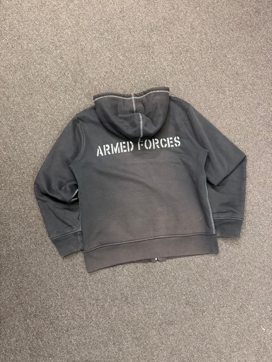 XL)AVIREX USA 빈티지 양털 후드집업 상품이미지5