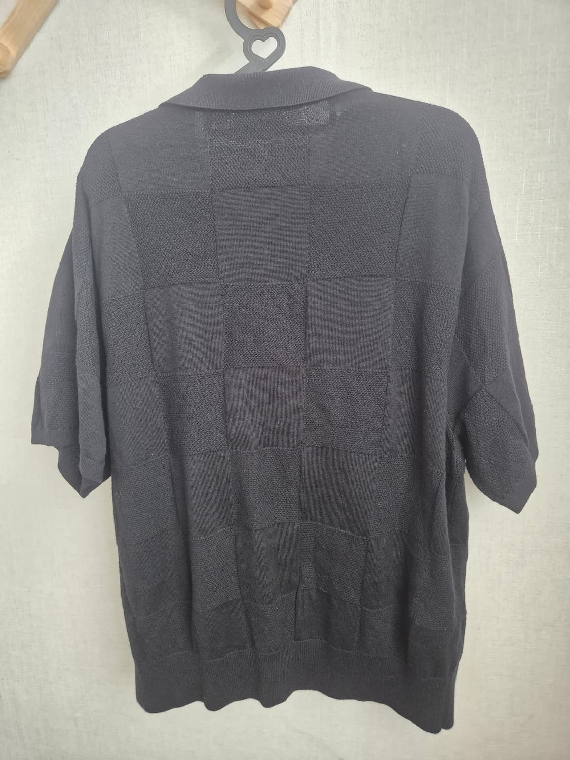 칼하트 WIP(Carhartt WIP) 니트 폴로 체커보드 블랙 셔츠 s 상품이미지6