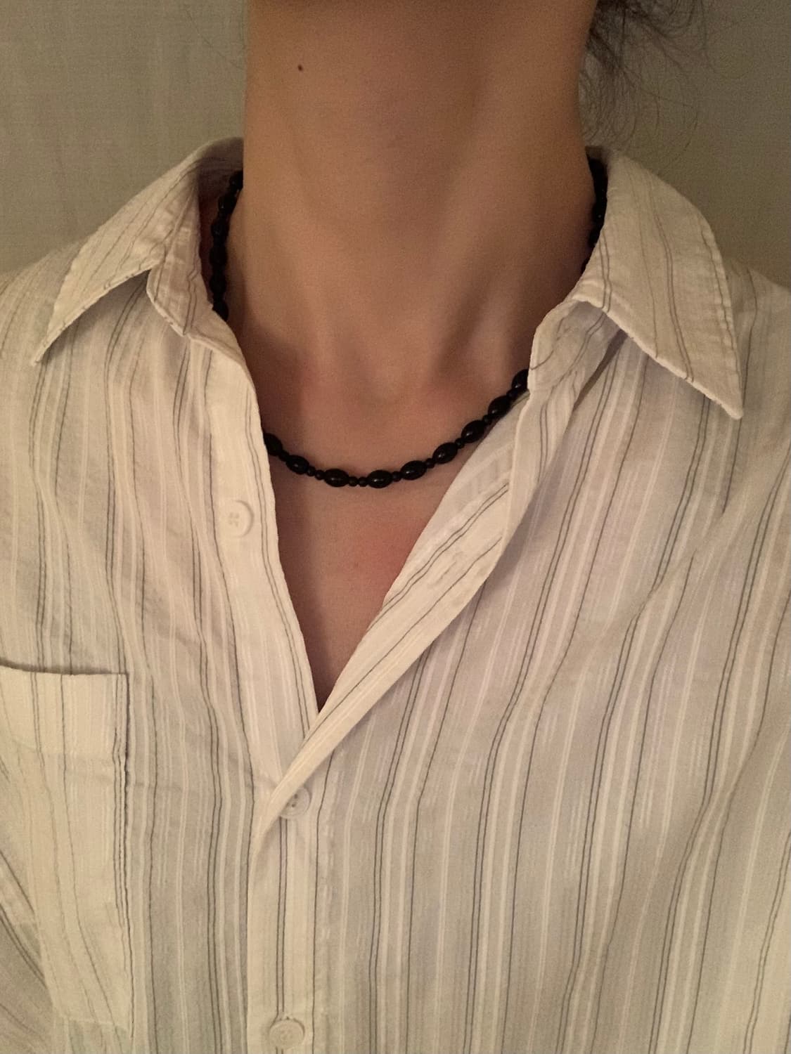 [GOH] black soybean onyx necklace 상품이미지1