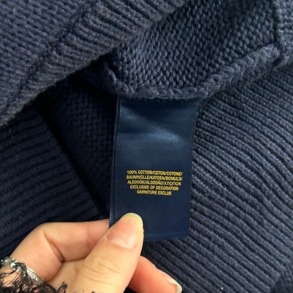 Polo 빅 포니 네이비 니트 집업 상품이미지6