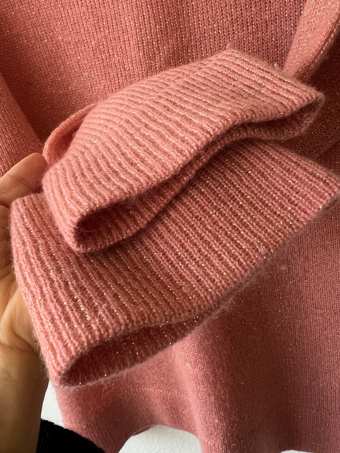 고비 GOBI 여성 핑크 캐시미어100 라운드니트 상품이미지4