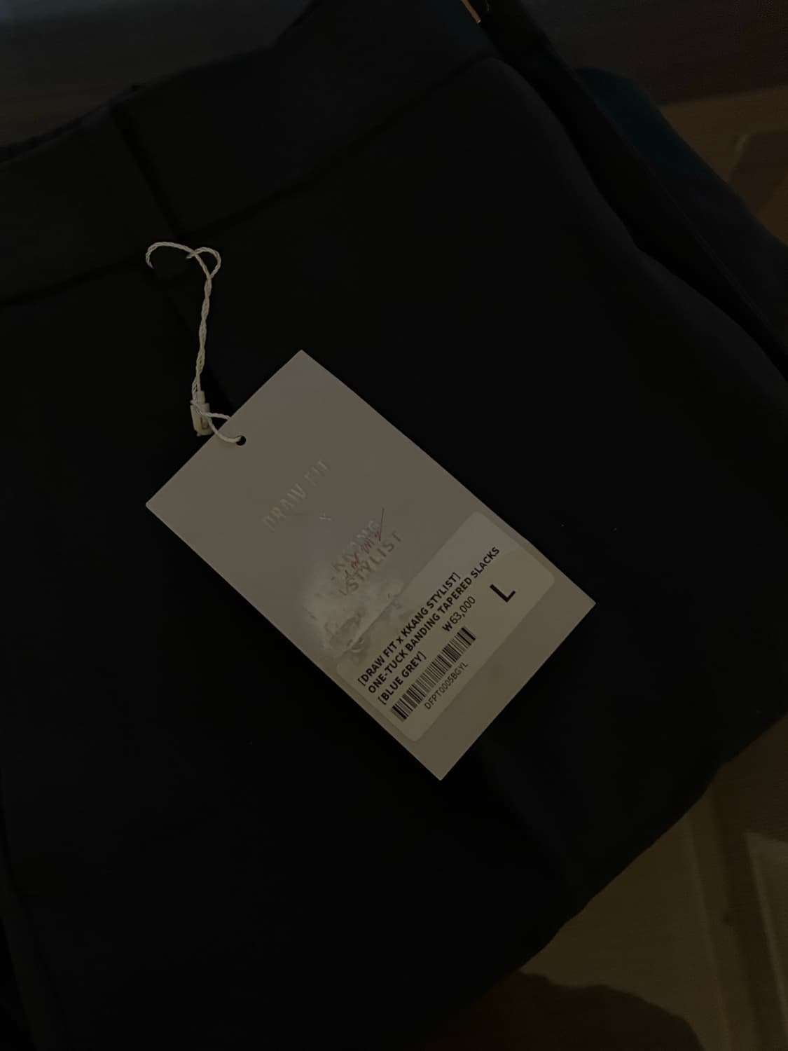 (새상품)(L) 드로우핏 원턱 밴딩 테이퍼드 슬랙스 [BLUE GREY] 상품이미지8