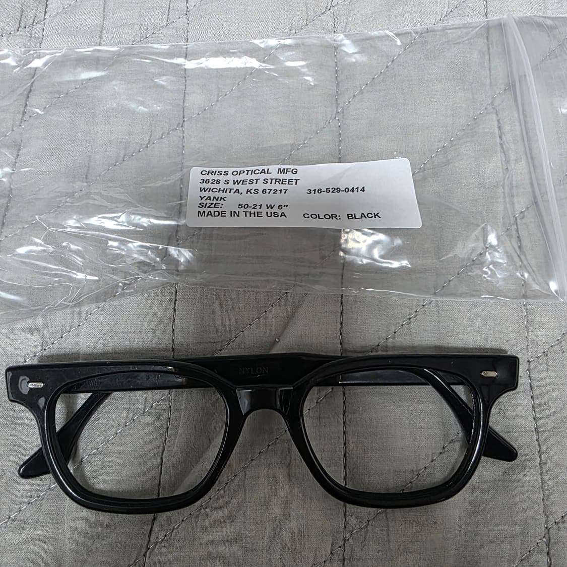 [50-21] 빈티지 크리스 옵티컬 얀크 YANK 블랙 안경테 2 상품이미지3