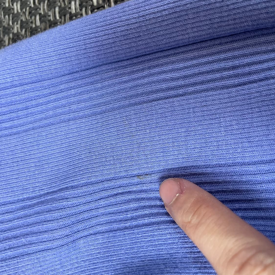  콤사이즘 보라 체크 니트 후드집업 M 상품이미지9