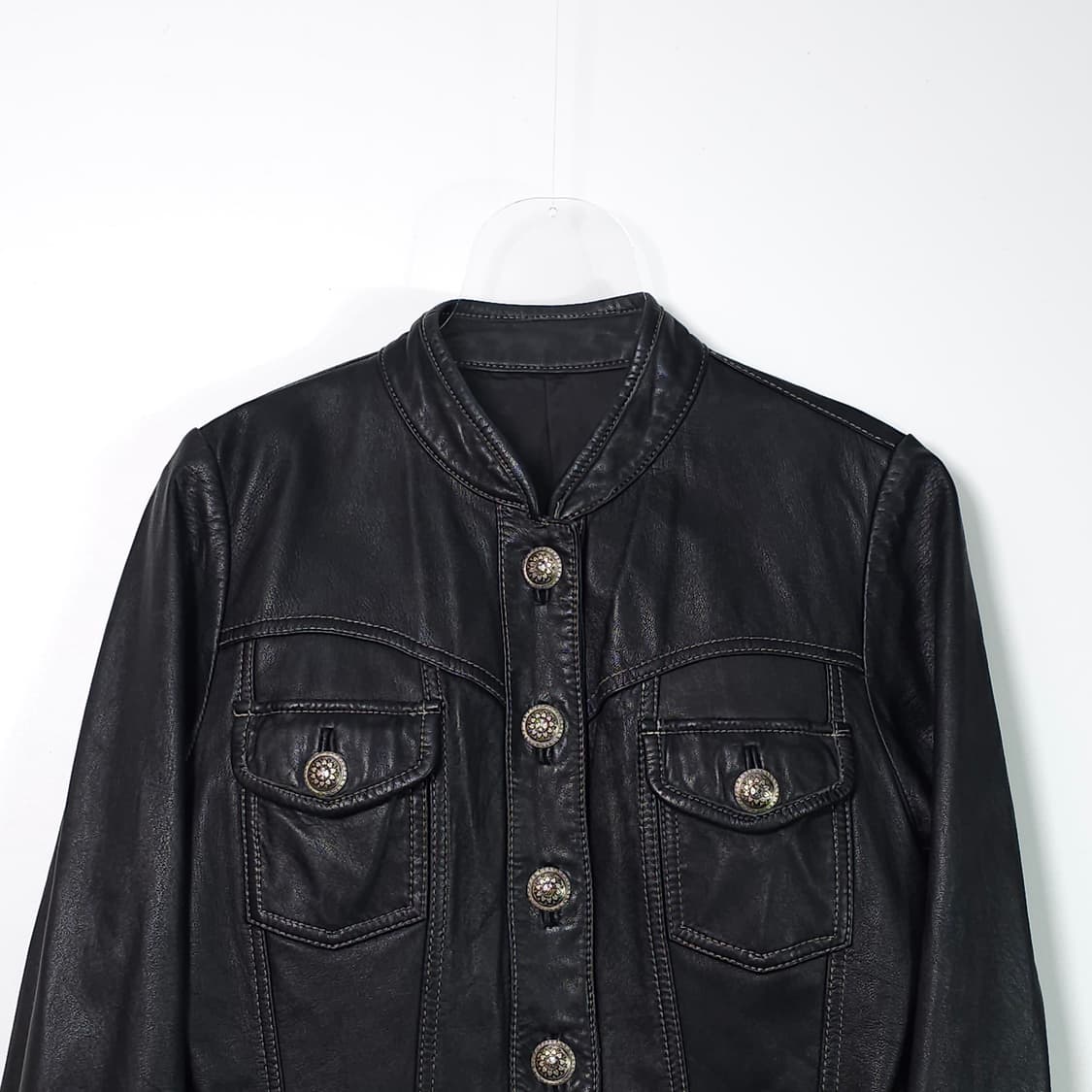 크롭 램스킨 자켓 66 상품이미지2