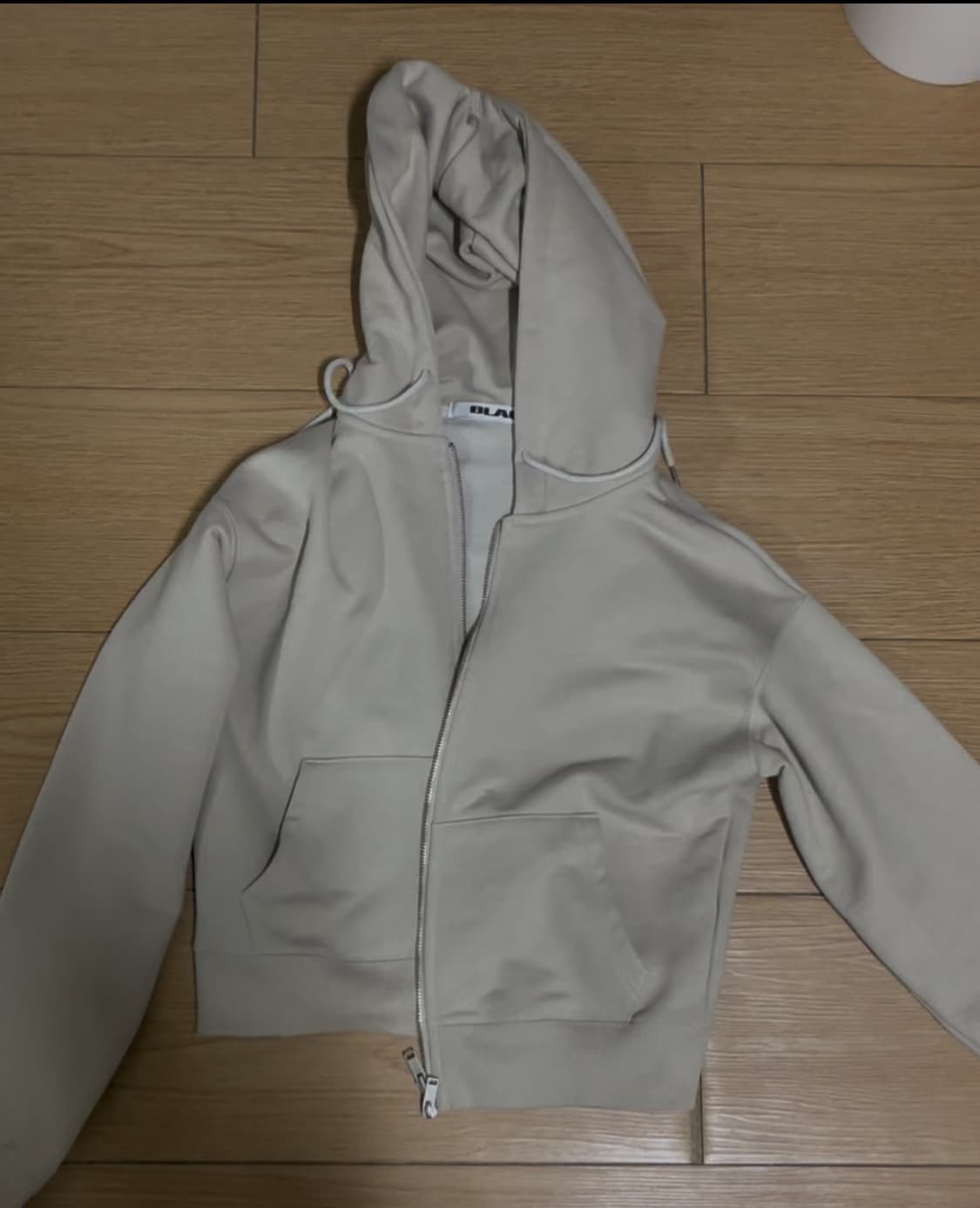 OOTJ 루즈핏 헤비코튼 후드집업 Ash beige color 상품이미지1