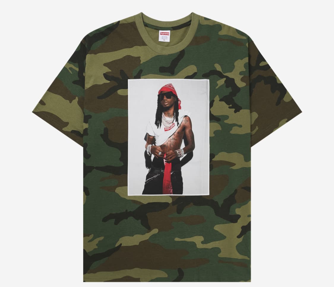 새상품) 슈프림 25fw 플레이보이카티 포토 티셔츠 카모 XL 상품이미지1