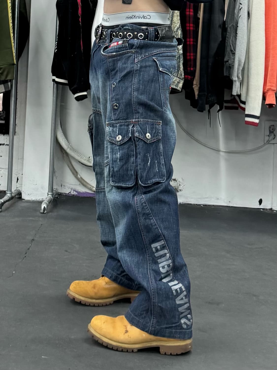 FUBU 포켓 디테일 데님 카고팬츠 상품이미지6