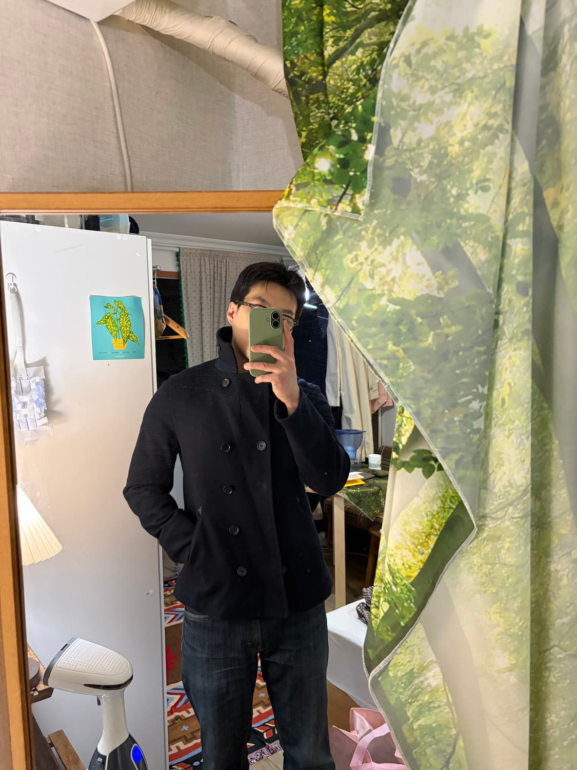 100) 유나이티드애로우즈 그린라벨릴렉싱 피코트 네이비 상품이미지2