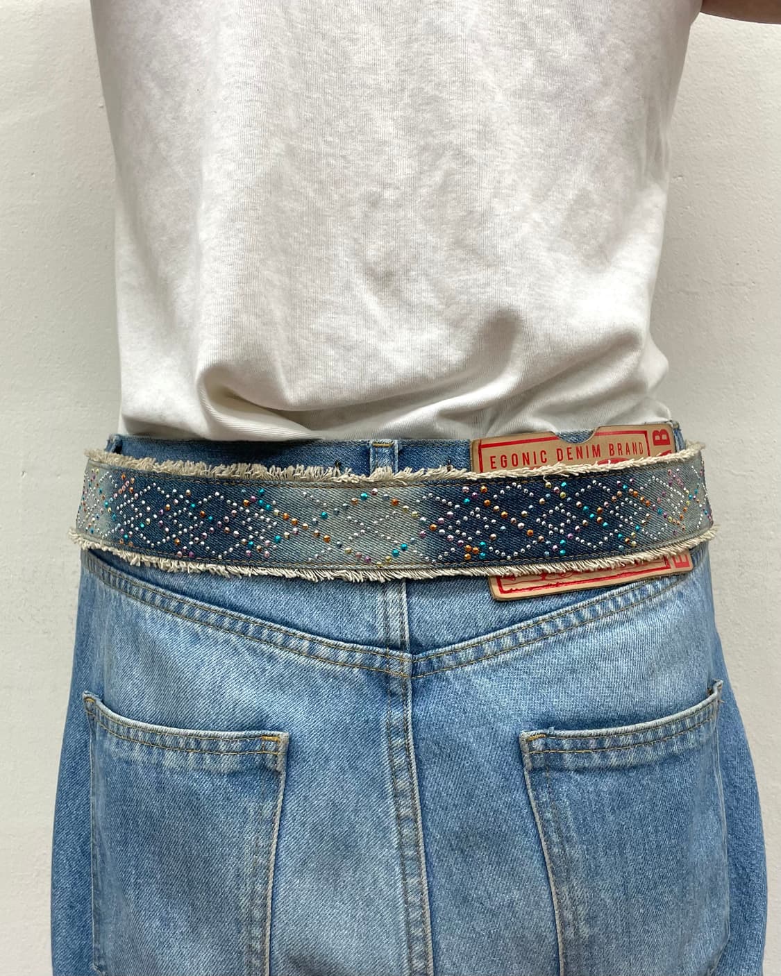 denim cubic ring belt  상품이미지4