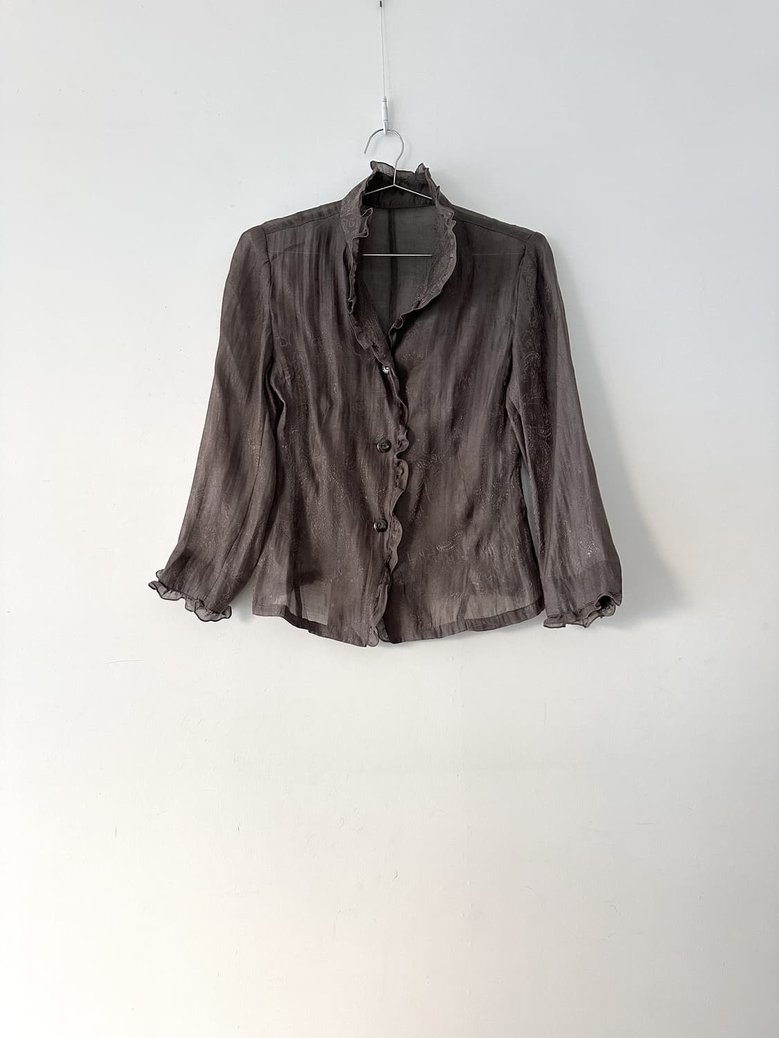 Paisley queen blouse / khaki brown 상품이미지1